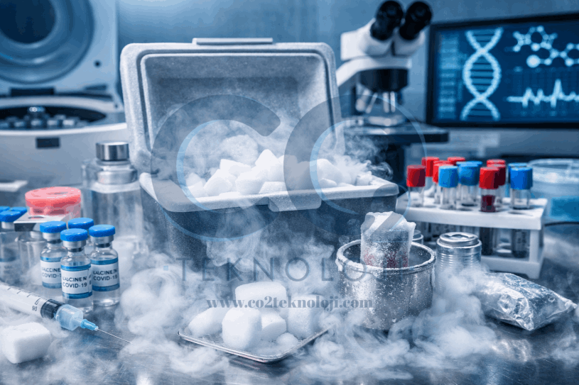 SAĞLIK, İLAÇ VE LABORATUVAR SEKTÖRÜNDE KURU BUZ ÇÖZÜMLERİ